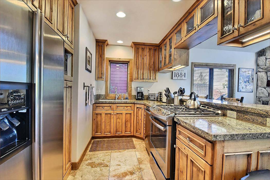 This beautiful gourmet kitchen includes everything guests need for serving a party of 9 plus guests.