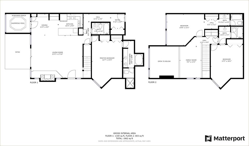 Floor plans for 3 bedroom vacation rental home in Park City, UT.