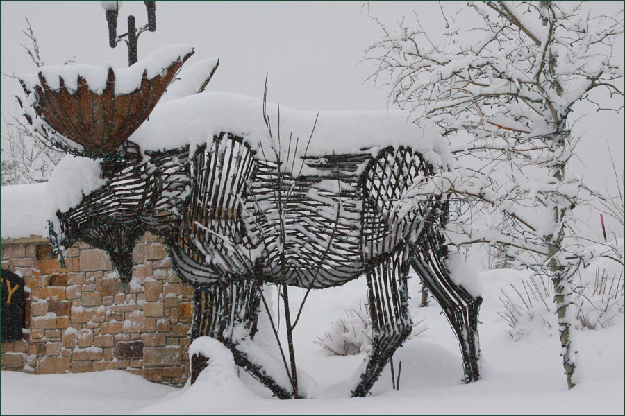 Historic Downtown moose art.