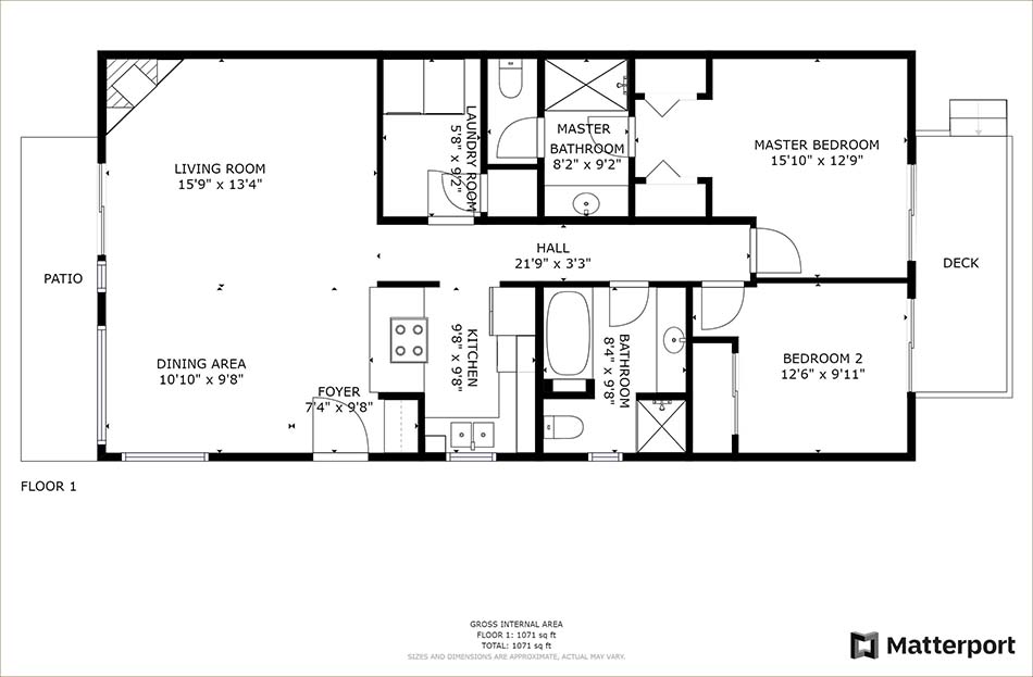 Floor plans for 2 bedroom vacation rental home in Park City, UT.